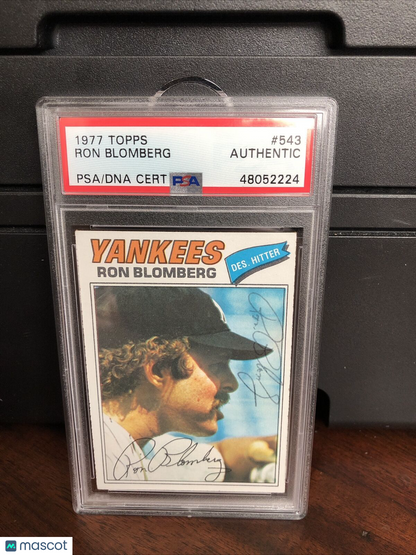 1977 Topps Ron Blomberg #543 Autograph PSA/DNA Authentic