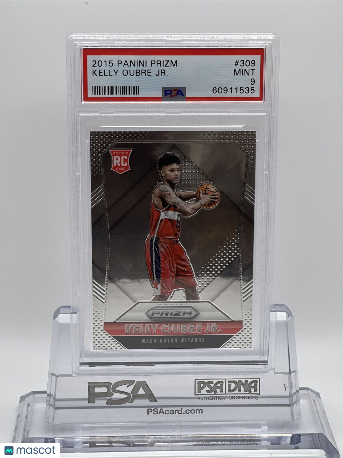 2015 Panini Prizm Kelly Oubre Jr. Rookie Basketball Card #309 PSA 9 Mint