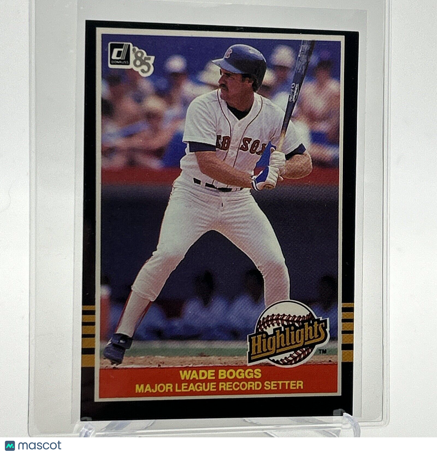 1985 Donruss Highlights Wade Boggs Baseball Card #49 NM-MT FREE SHIPPING