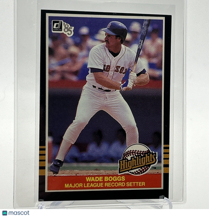 1985 Donruss Highlights Wade Boggs Baseball Card #49 NM-MT FREE SHIPPING