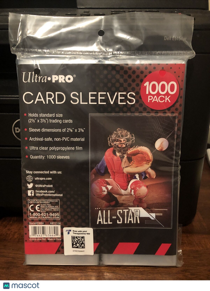 Ultra Pro Penny Card Soft Sleeves 1000 Pack for Standard Sized Cards