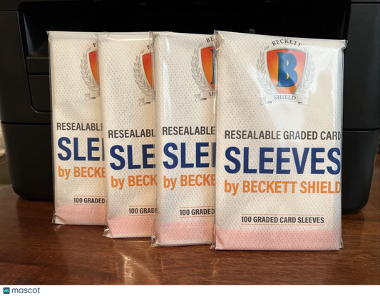 Beckett Shield Resealable Graded Card Sleeves 4 Packs of 100 - 400 Total