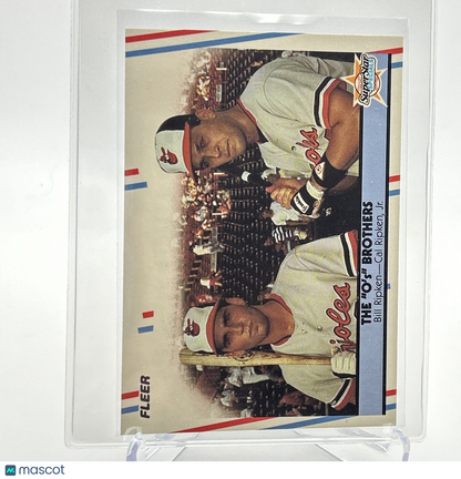 1988 Fleer GLOSSY Bill Ripken/Cal Ripken, Jr.  Card #640 Mint FREE SHIPPING