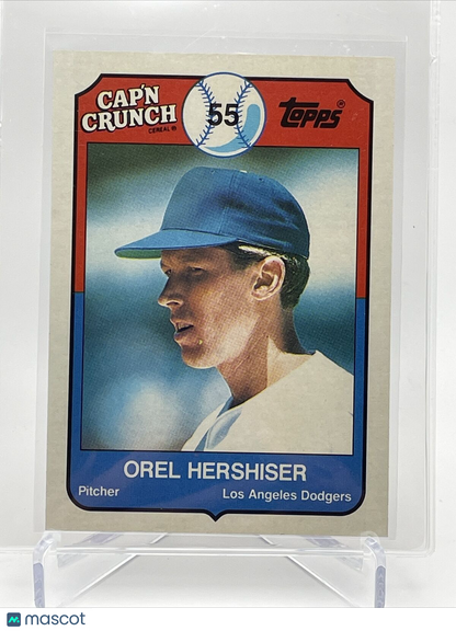 1989 Topps Cap'n Crunch Orel Hershiser Baseball Card #3 Mint FREE SHIPPING