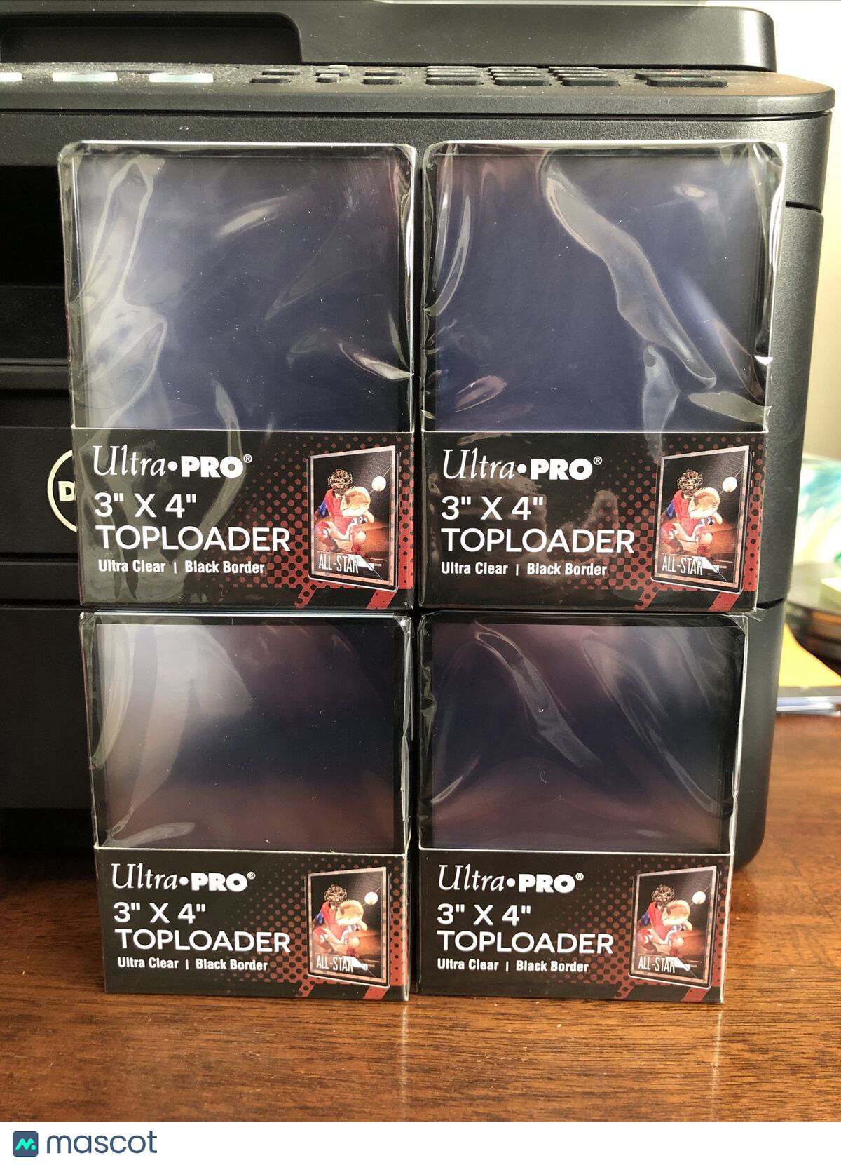 Ultra Pro 3X4 BLACK BORDER Regular Toploaders 35pt 4 Packs of 25, 100 total