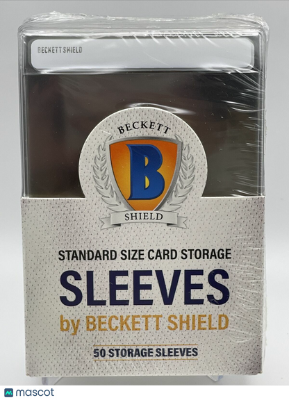 Beckett Shield Standard Size Semi-Rigid Sleeves 1 Pack of 50 YOU CHOOSE QUANTITY