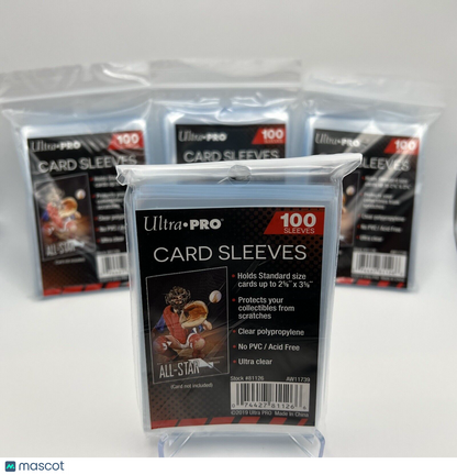 Ultra Pro Penny Card Soft Sleeves 4 Packs of 100 for Standard Sized Cards