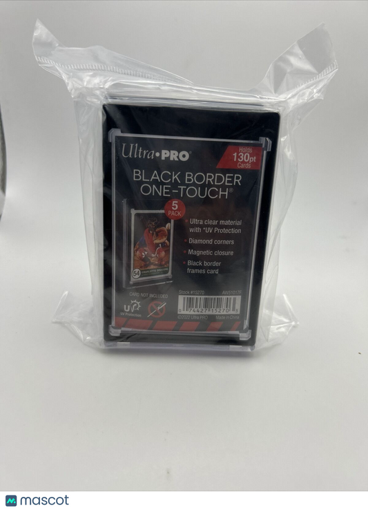 Ultra Pro One-Touch Magnetic Card Holder BLACK BORDER 130pt Point 5 PACK