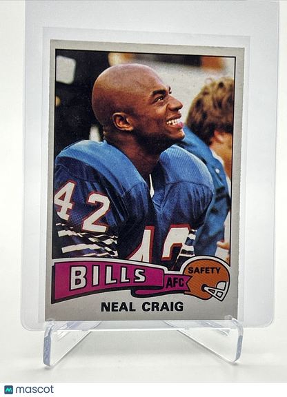 1975 Topps Neal Craig Rookie Football Card #387 NM Quality FREE SHIPPING