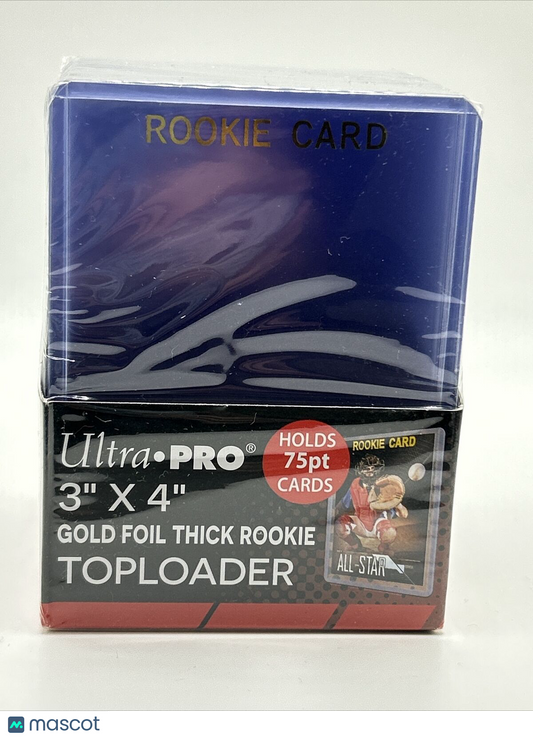 Ultra Pro 3X4 Gold Rookie 75pt Toploaders 1 Pack of 25 for Thick Sized Cards