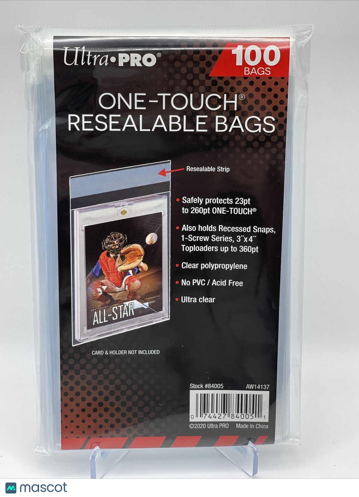 Ultra Pro One-Touch Resealable Bags 1 Pack of 100 for One-Touch Holders