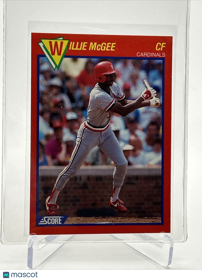 1989 Score Hottest 100 Willie McGee Baseball Card #93 Mint FREE SHIPPING