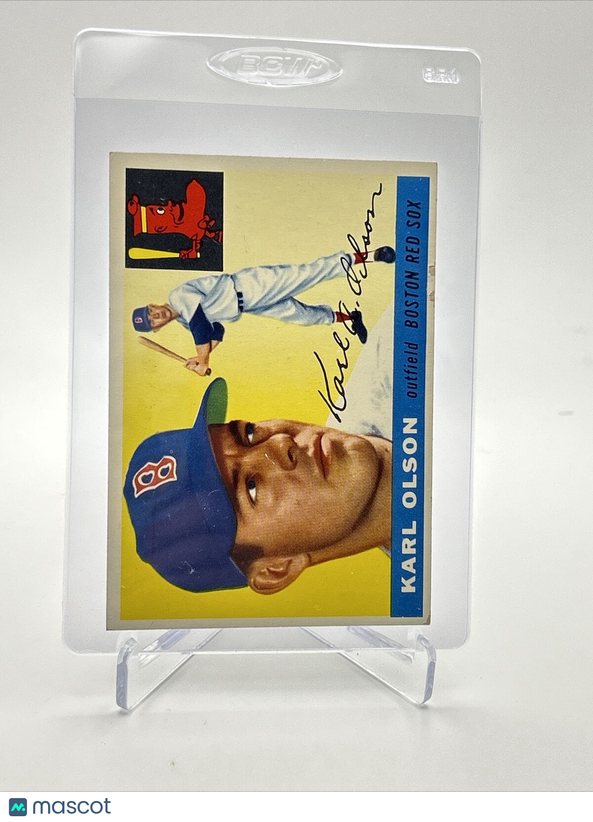 1955 Topps Karl Olson Baseball Card #72 Poor Quality FREE SHIPPING