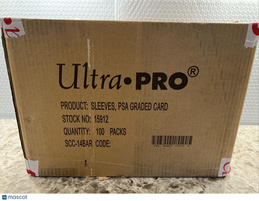 Ultra Pro GRADED Card Sleeves  PSA Perfect Fit CASE 100 Packs of 100/pack, 10000
