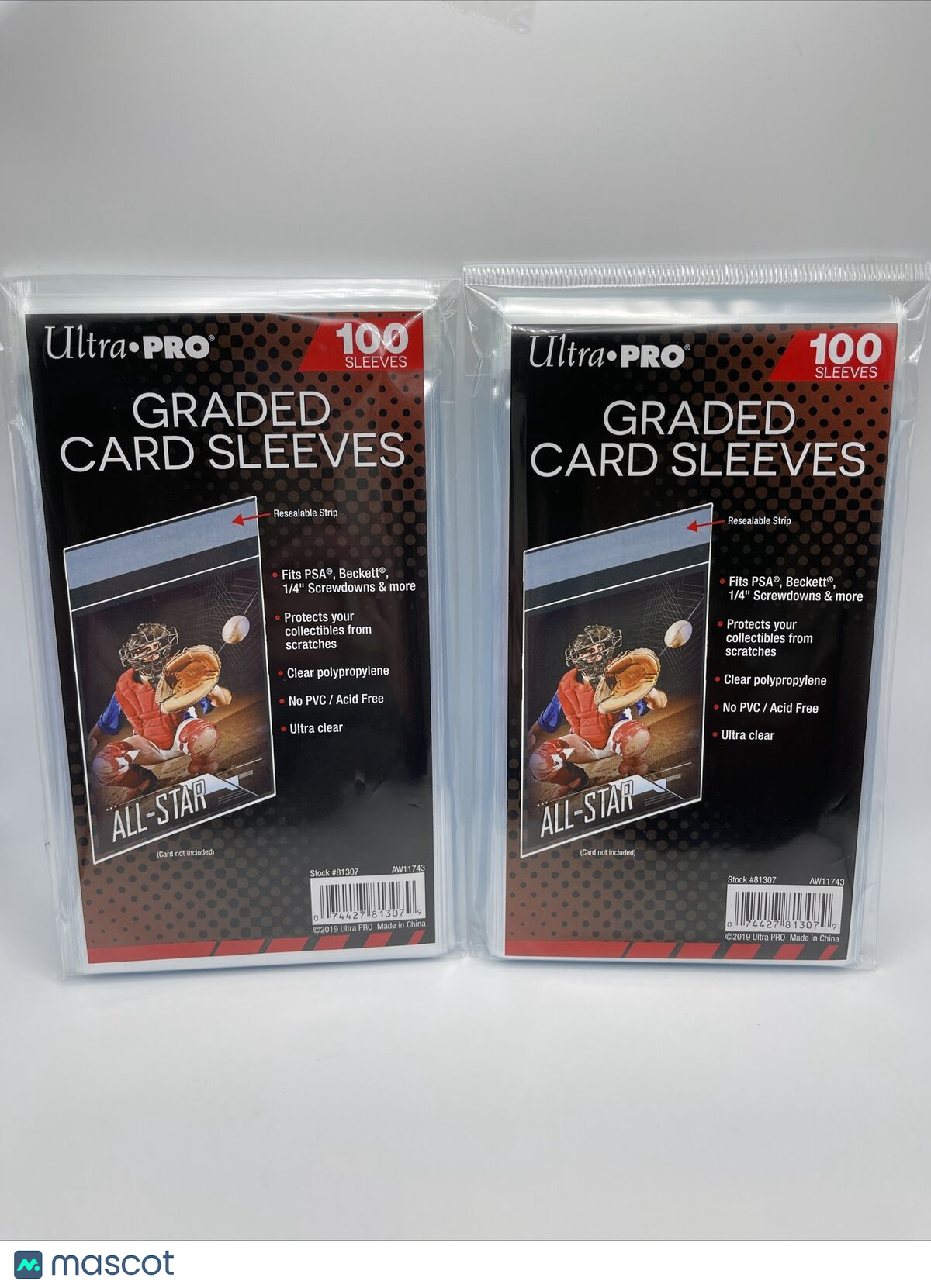 Ultra Pro GRADED Card Sleeves 2 Packs of 100, 200 Total