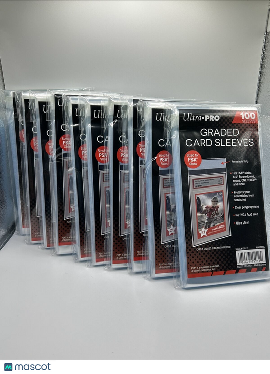 Ultra Pro GRADED Card Sleeves  PSA Perfect Fit 10 Packs of 100, 1000 Total