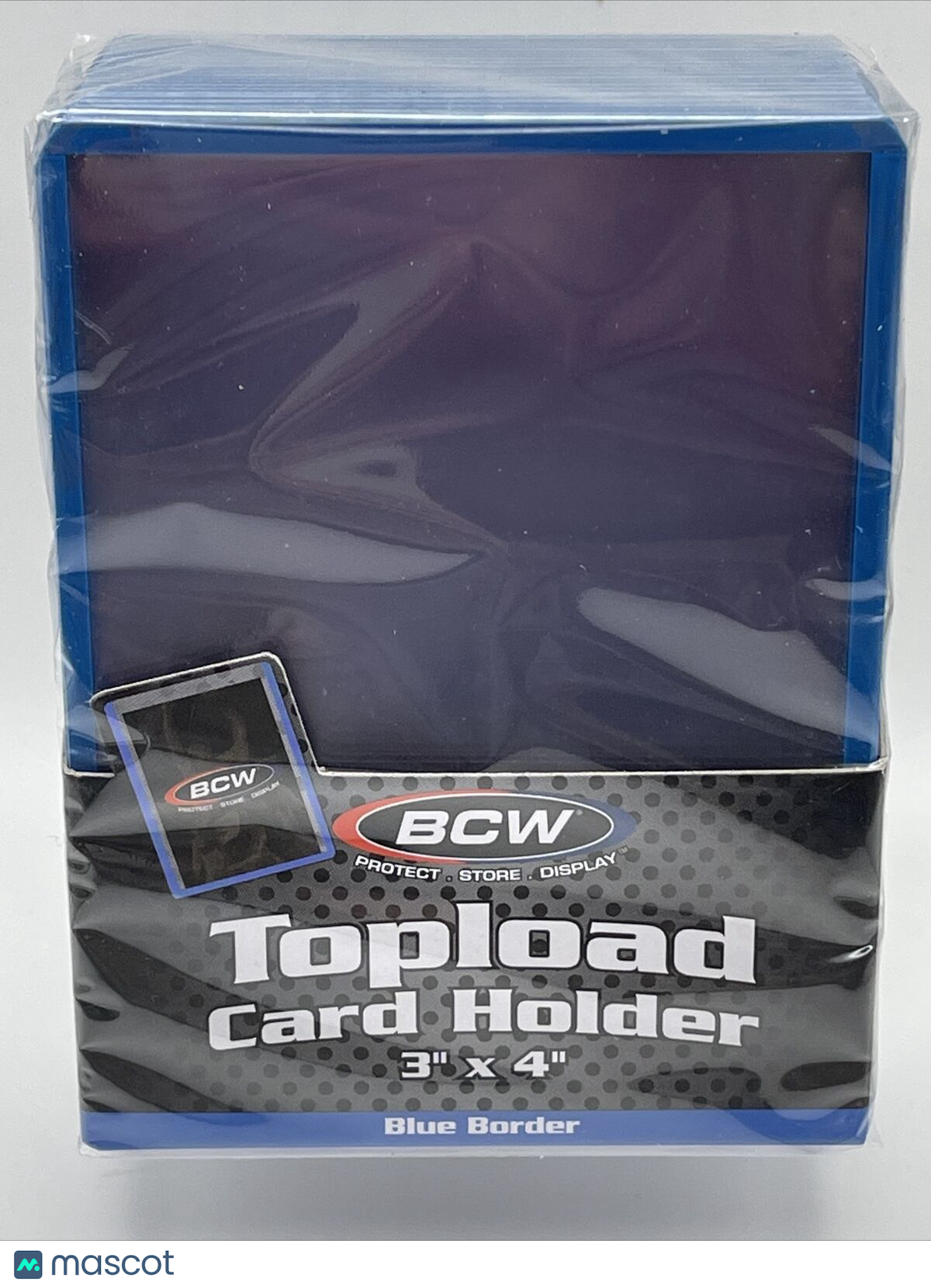 BCW 3X4 BLUE BORDER Toploaders 35pt 1 Pack of 25 for Standard Sized Cards