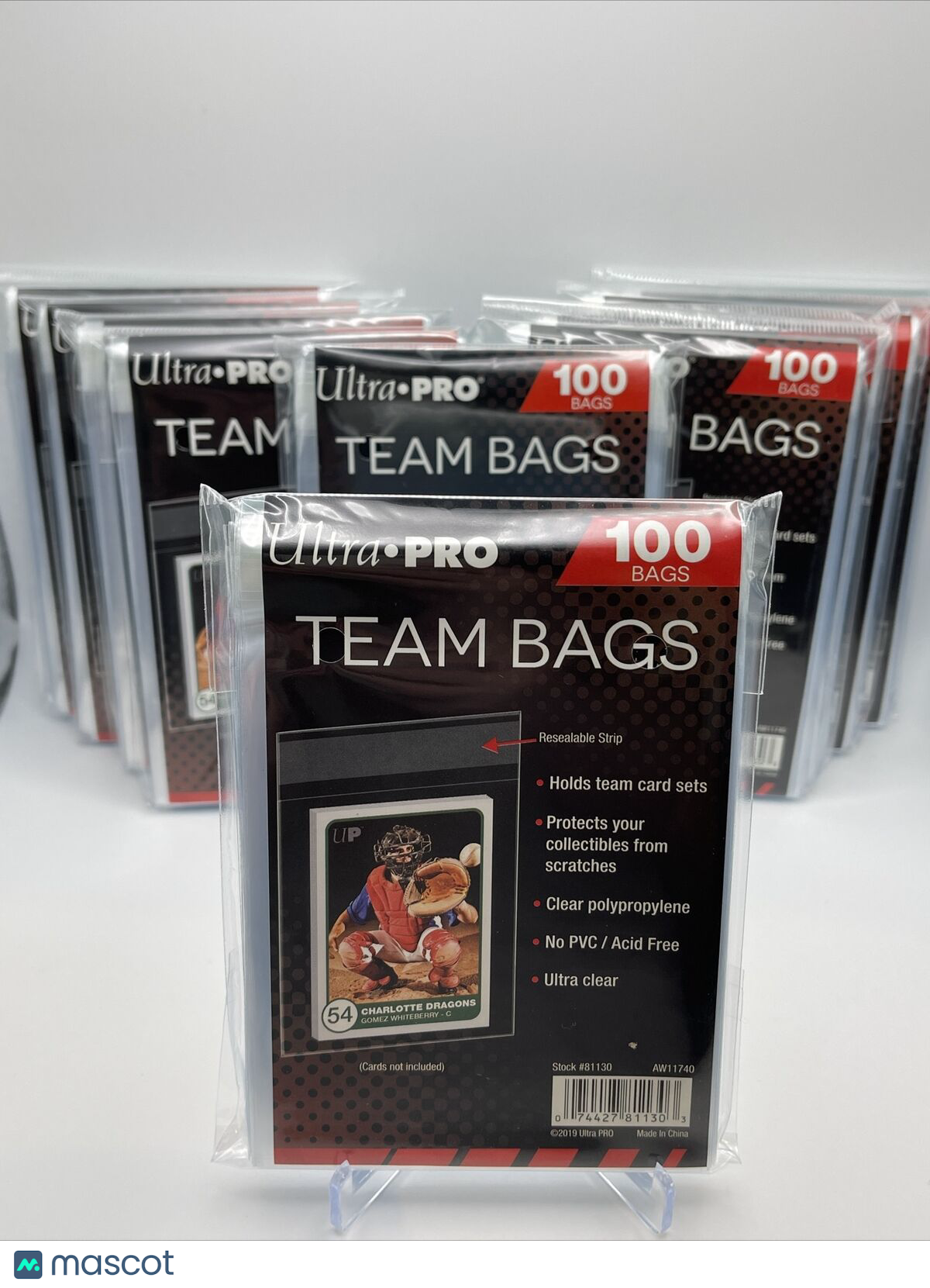 Ultra Pro Resealable Team Bags 10 Packs of 100 Team Bags, 1000 Total