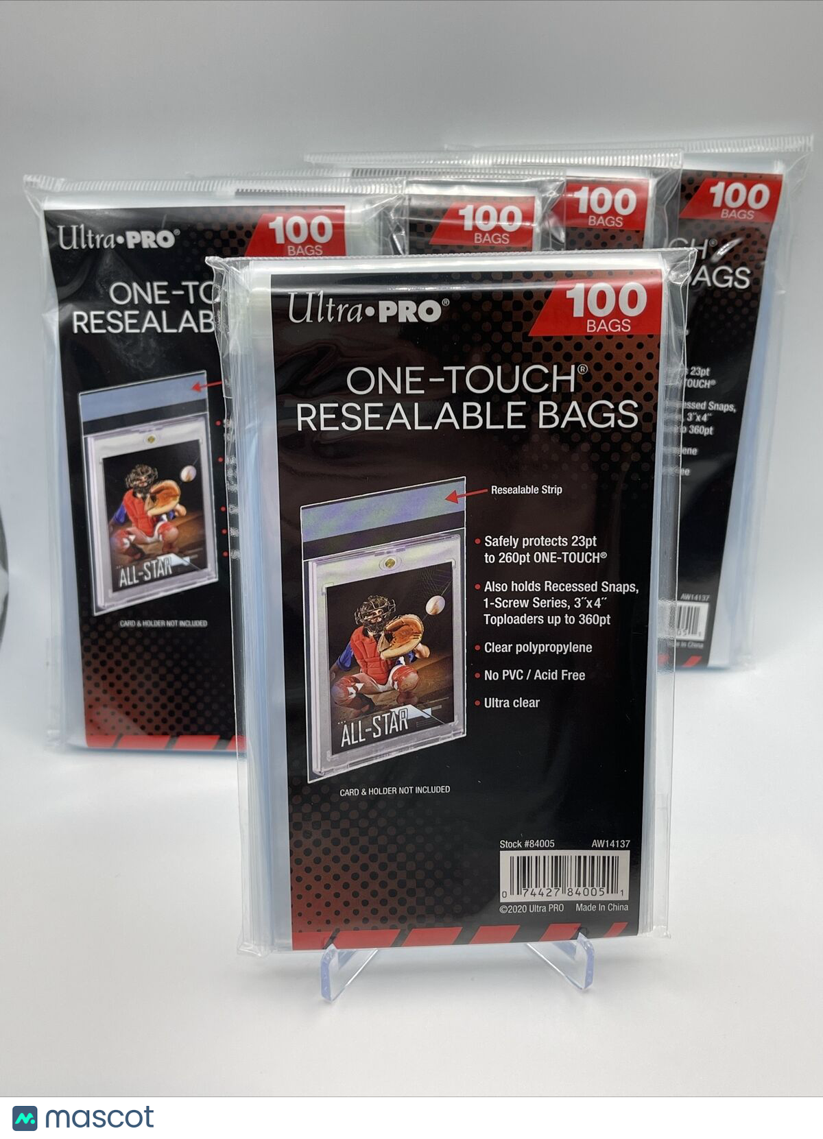 Ultra Pro One-Touch Resealable Bags 5 Packs of 100, 500 Total Bags