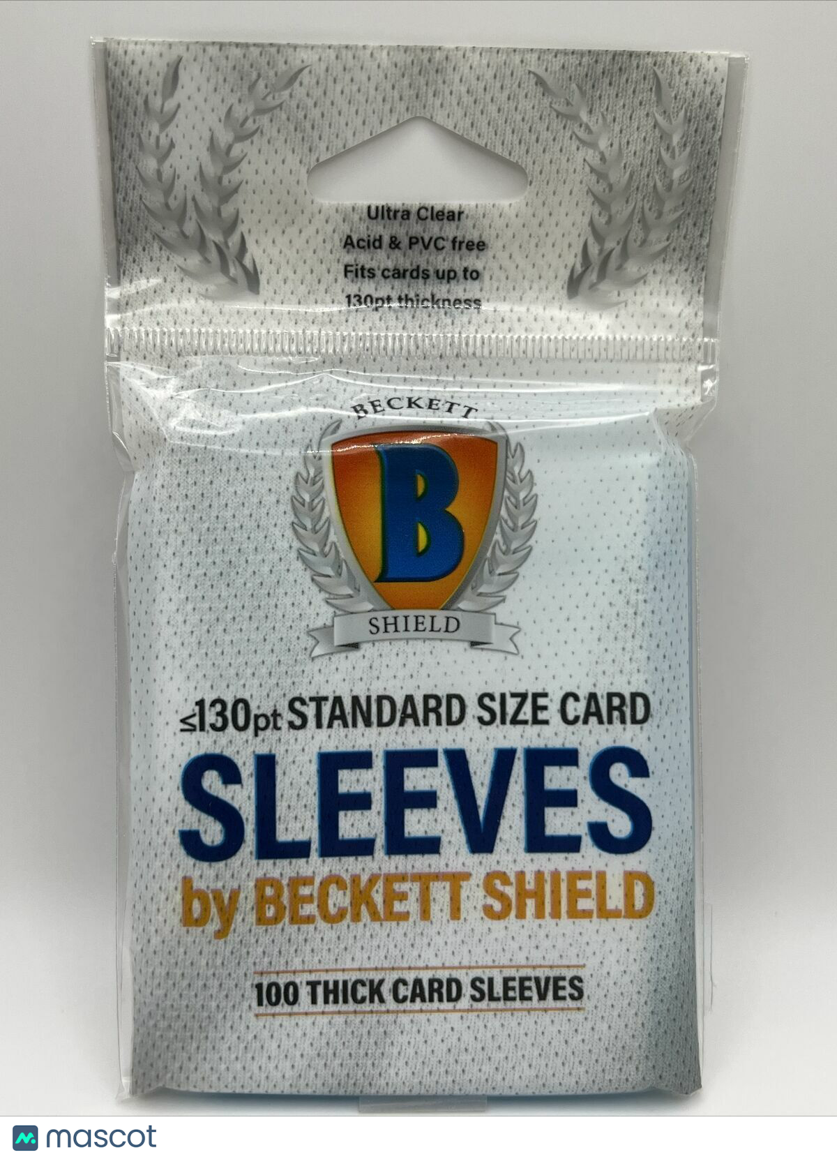 Beckett Shield Soft Card THICK Sleeves 100 Packs of 100 Sleeves up to 130pt