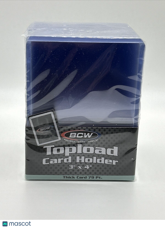 BCW 3X4 Thick Card Toploaders 1 Pack of 25 for up to 79pt Point Cards