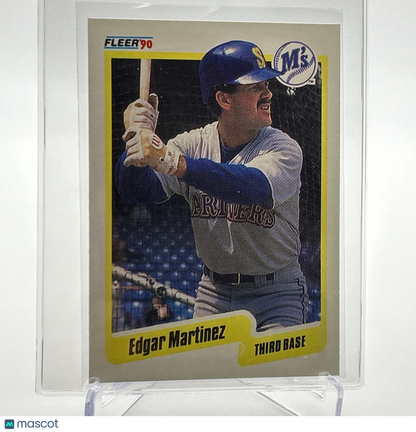 1990 Fleer Edgar Martinez Baseball Card #520 Mint FREE SHIPPING