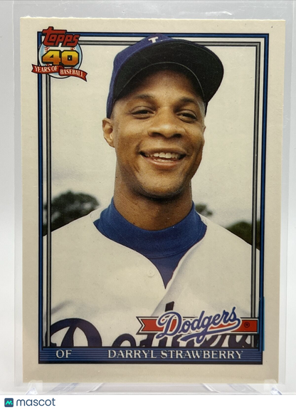 1991 Topps Traded Darryl Strawberry Baseball Card #114T Mint FREE SHIPPING