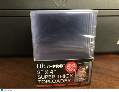 Ultra Pro 3X4 Super Thick Toploaders 6 Packs of 10 for up to 260pt Cards, = 60