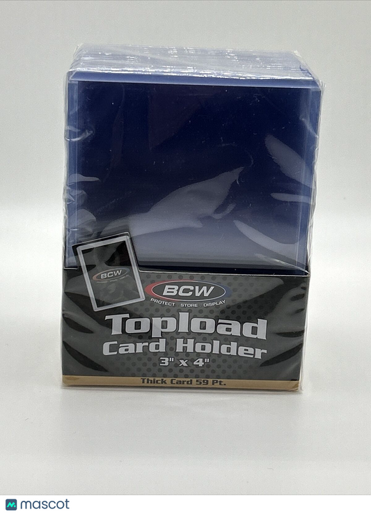 BCW 3X4 Thick Card Toploaders 1 Pack of 25 for up to 59pt Point Cards