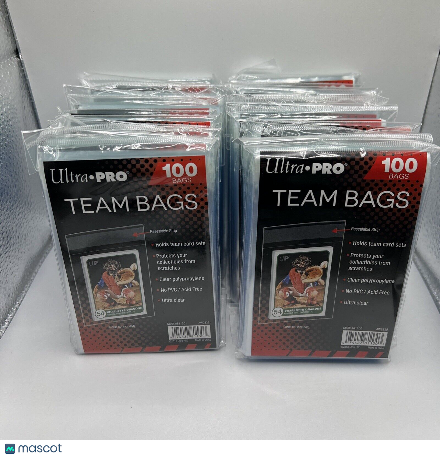 Ultra Pro Resealable Team Bags 20 Packs of 100 Team Bags, 2000 Total