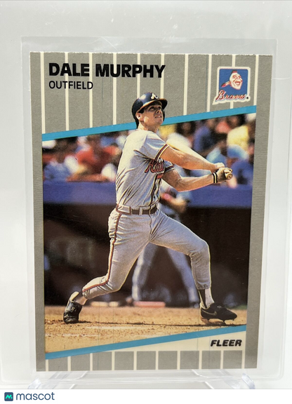 1989 Fleer Dale Murphy Baseball Card #596 Mint FREE SHIPPING