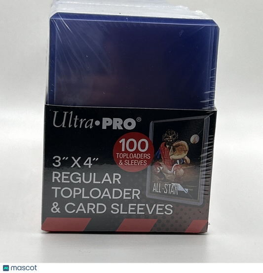 Ultra Pro 3X4 Regular Toploaders 35pt Point Package of 100 WITH Card Sleeves