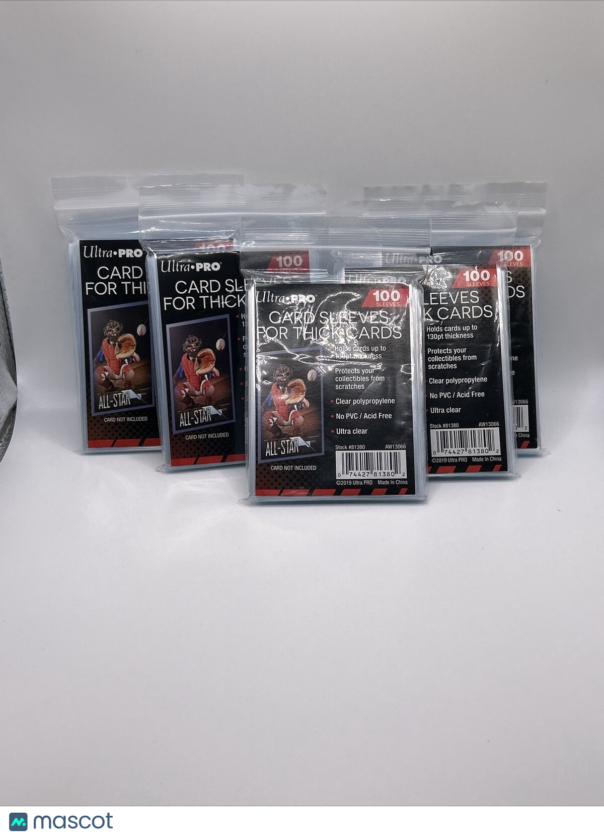 Ultra Pro THICK Card Soft Sleeves 5 Packs of 100 for THICK Sized Cards = 500