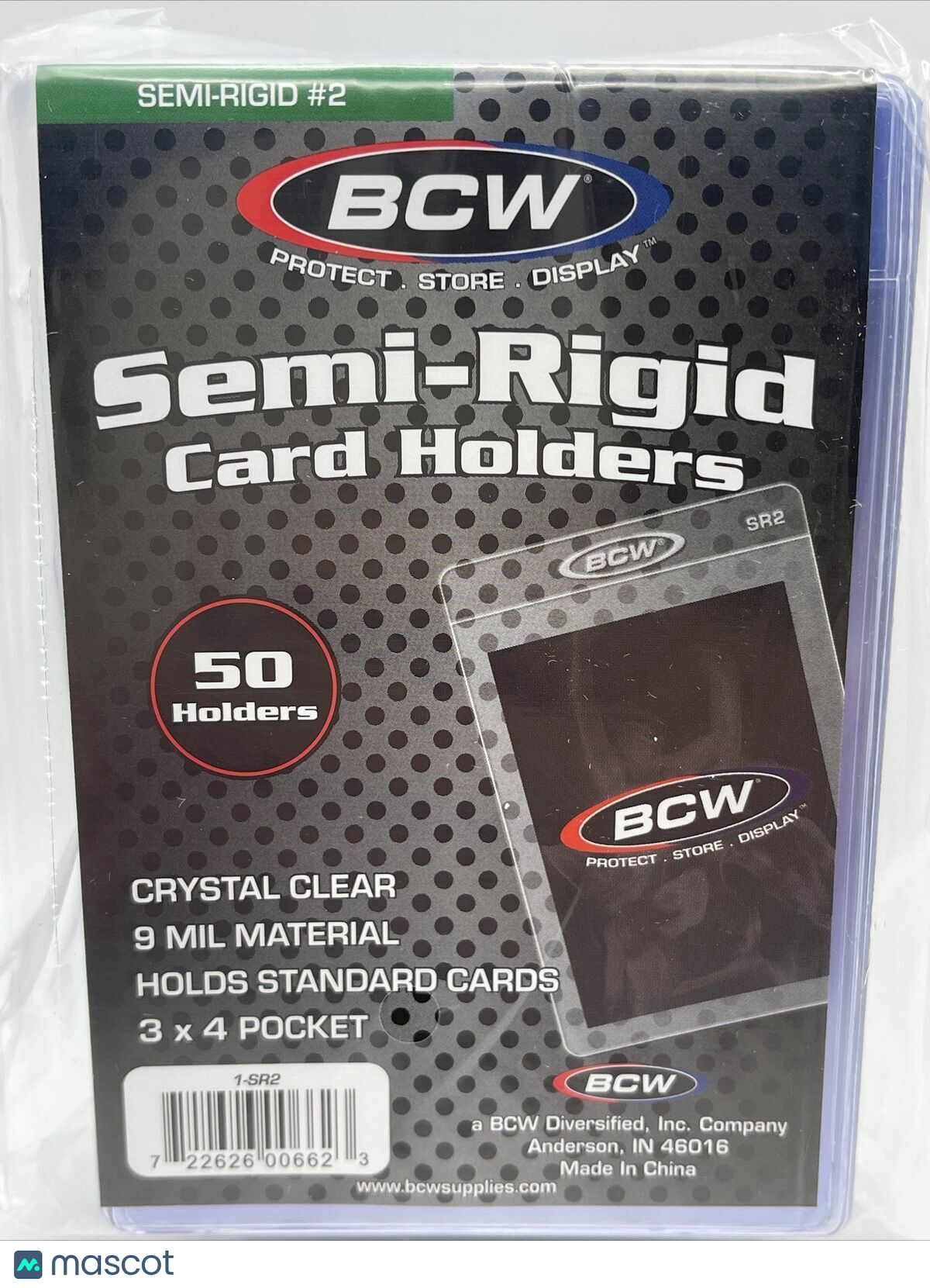 BCW Semi-Rigid Card Holders #2 1 Pack of 50 Sleeves YOU CHOOSE QUANTITY