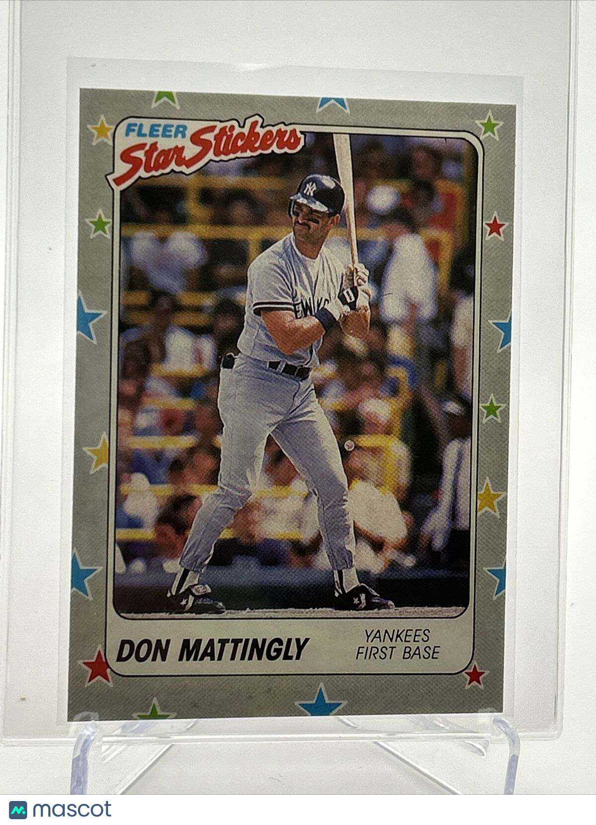 1988 Fleer Star Stickers Don Mattingly Baseball Card #48 NM-MT FREE SHIPPING