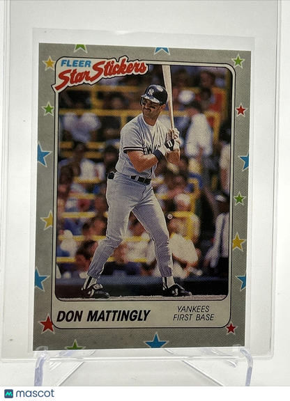 1988 Fleer Star Stickers Don Mattingly Baseball Card #48 NM-MT FREE SHIPPING