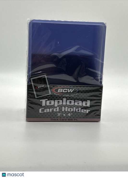 BCW 3X4 Thick Card Toploaders 1 Pack of 10 for up to 168pt Cards