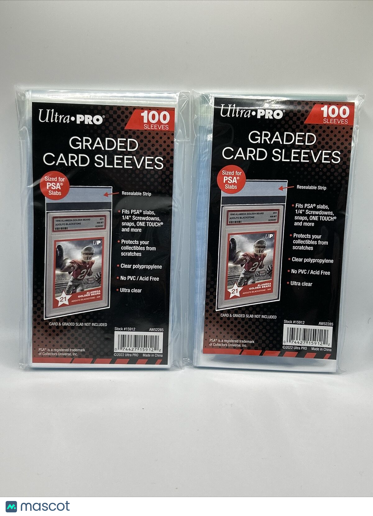 Ultra Pro GRADED Card Sleeves  PSA Perfect Fit 2 Packs of 100, 200 Total