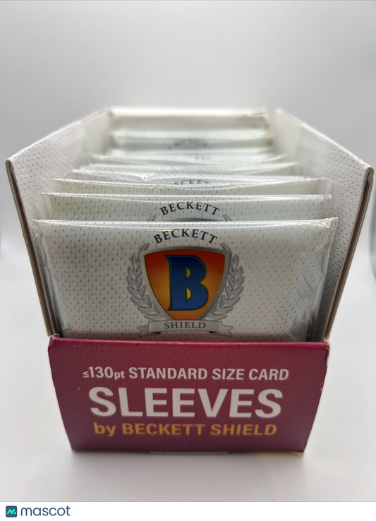 Beckett Shield Soft Card THICK Sleeves 15 Packs of 100 Sleeves, Full Box of 1500