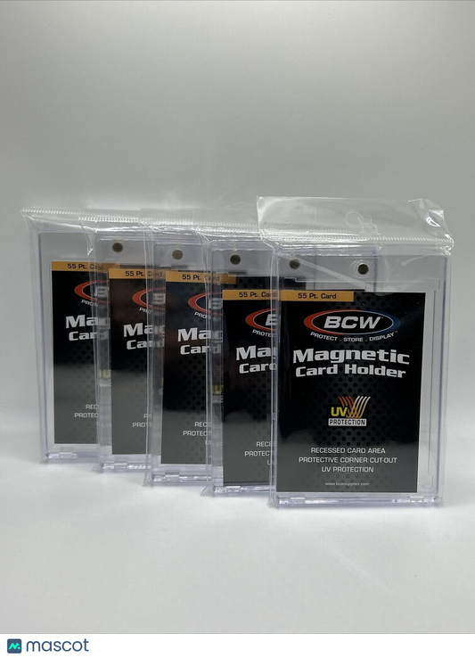 BCW Magnetic Card Holder 55pt Point with UV Protection, lot of 5 holders