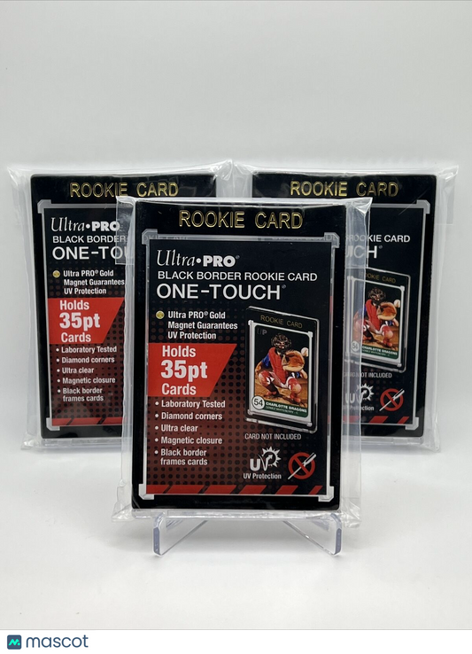 Ultra Pro One-Touch Black Border 35pt Point ROOKIE Magnetic Holder, lot of 3