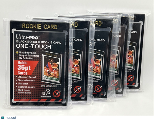 Ultra Pro One-Touch Black Border 35pt Point ROOKIE Magnetic Holder, lot of 5