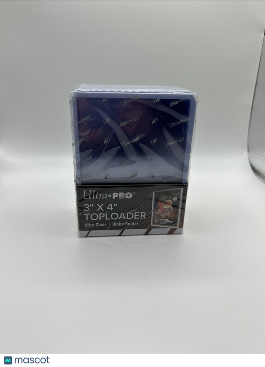 Ultra Pro 3X4 Toploaders 35pt WHITE BORDER 1 Pack of 25 for Standard Sized Cards