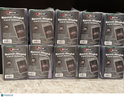 BCW Semi-Rigid Card Holders #2 10 Packs of 50 Sleeves, 500 Total