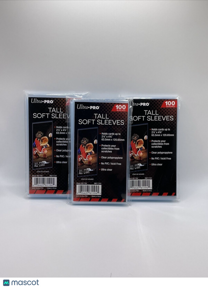 Ultra Pro TALL Penny Card Sleeves 3 Packs of 100 (300) for cards up to 2.5X4.75