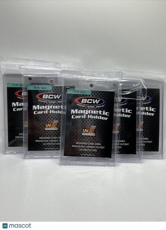 BCW Magnetic Card Holder 75pt Point with UV Protection, lot of 5 holders