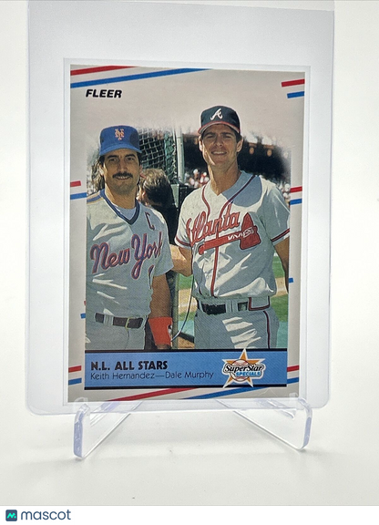 1988 Fleer Keith Hernandez/Dale Murphy Card #639 Mint FREE SHIPPING