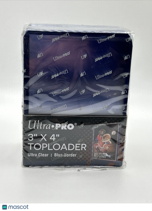 Ultra Pro 3X4 BLUE BORDER Toploaders 35pt 1 Pack of 25 for Standard Sized Cards