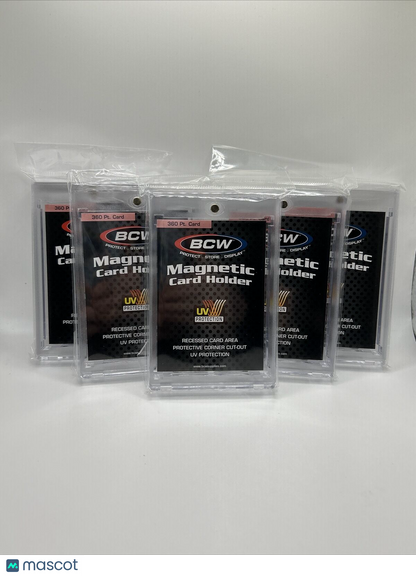 BCW Magnetic Card Holder 360pt Point with UV Protection, lot of 5 holders