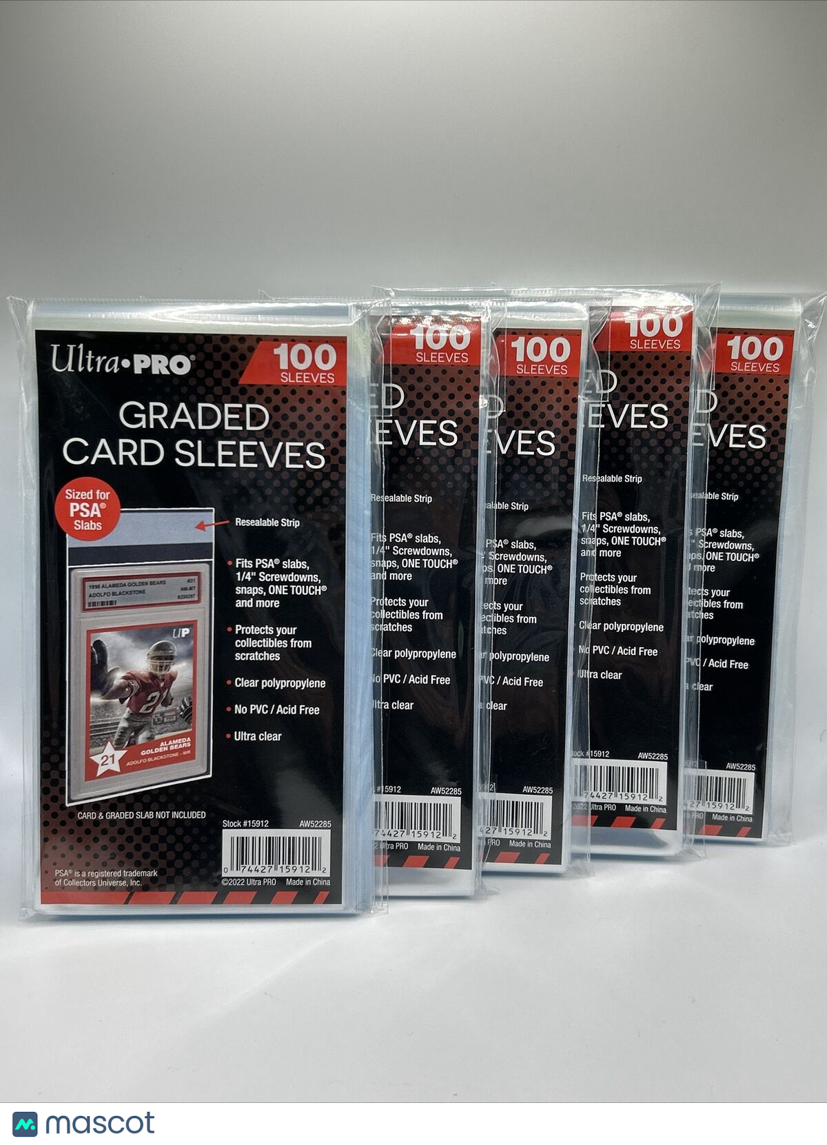 Ultra Pro GRADED Card Sleeves  PSA Perfect Fit 5 Packs of 100, 500 Total